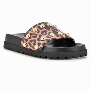 Nine West Freely Studded Flat Slippers Zwart Nederland | ZHM-578132